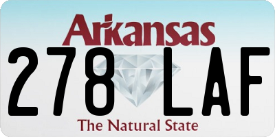 AR license plate 278LAF