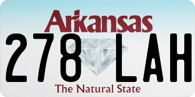AR license plate 278LAH