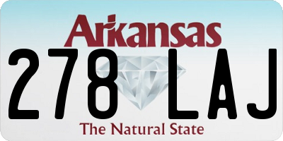 AR license plate 278LAJ