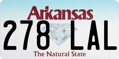 AR license plate 278LAL