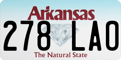 AR license plate 278LAO