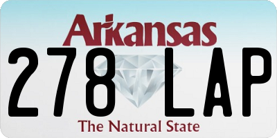 AR license plate 278LAP