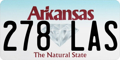 AR license plate 278LAS