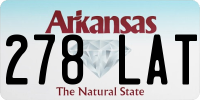 AR license plate 278LAT