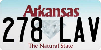 AR license plate 278LAV