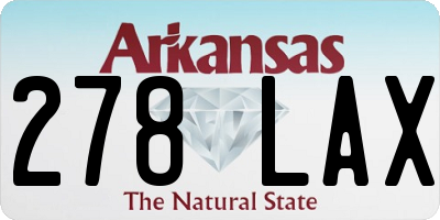 AR license plate 278LAX