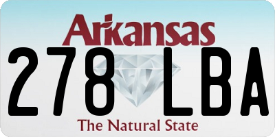 AR license plate 278LBA