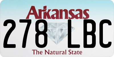 AR license plate 278LBC