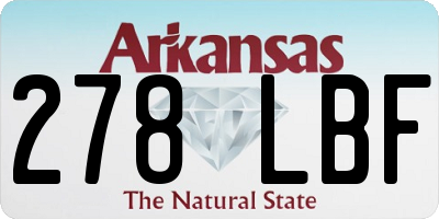 AR license plate 278LBF