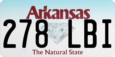 AR license plate 278LBI