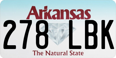 AR license plate 278LBK