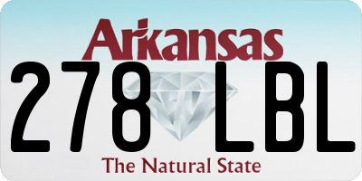 AR license plate 278LBL