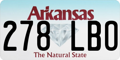 AR license plate 278LBO