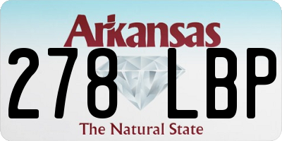 AR license plate 278LBP