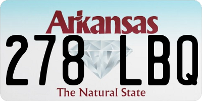 AR license plate 278LBQ
