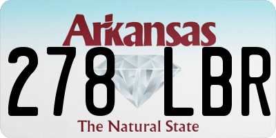 AR license plate 278LBR