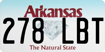 AR license plate 278LBT
