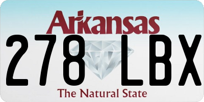 AR license plate 278LBX