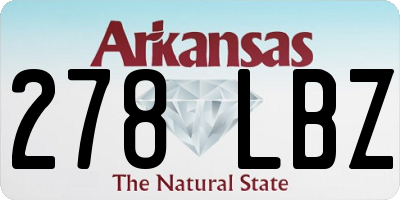 AR license plate 278LBZ