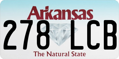 AR license plate 278LCB