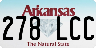 AR license plate 278LCC