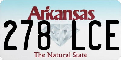 AR license plate 278LCE