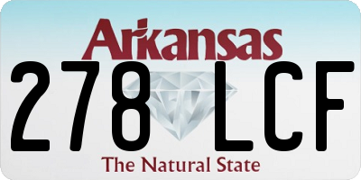 AR license plate 278LCF