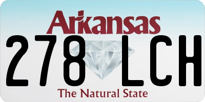 AR license plate 278LCH