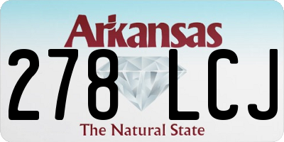 AR license plate 278LCJ