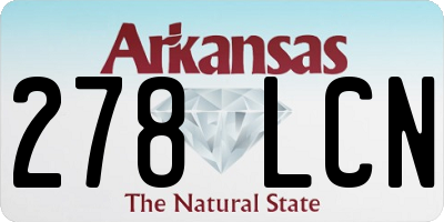 AR license plate 278LCN