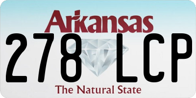 AR license plate 278LCP