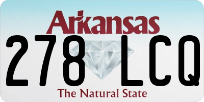 AR license plate 278LCQ