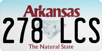AR license plate 278LCS