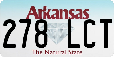 AR license plate 278LCT