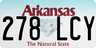 AR license plate 278LCY