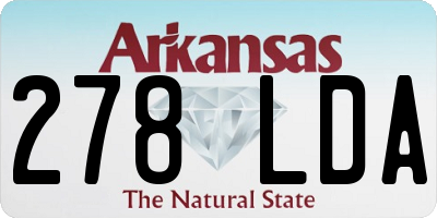 AR license plate 278LDA