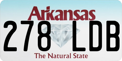 AR license plate 278LDB