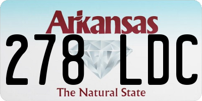 AR license plate 278LDC