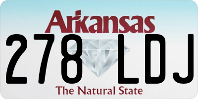 AR license plate 278LDJ