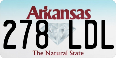 AR license plate 278LDL