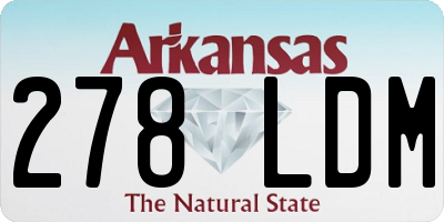 AR license plate 278LDM