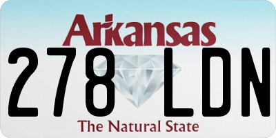 AR license plate 278LDN