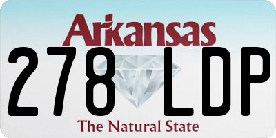 AR license plate 278LDP