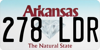 AR license plate 278LDR