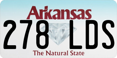 AR license plate 278LDS