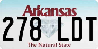 AR license plate 278LDT