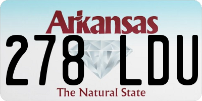 AR license plate 278LDU