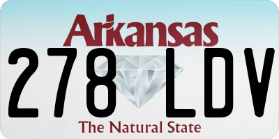 AR license plate 278LDV