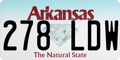 AR license plate 278LDW