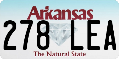 AR license plate 278LEA